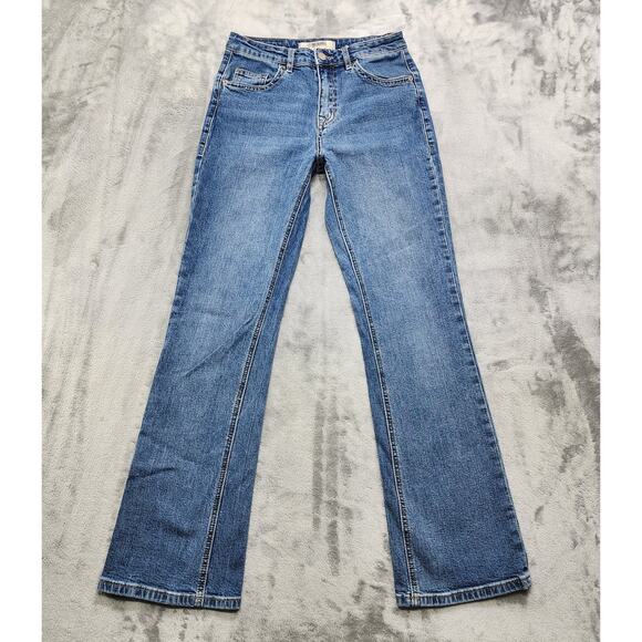 Rock & Roll Denim Jeans Womens W27 L 32 Blue High Rise Bootcut Stretch Western - Picture 1 of 14